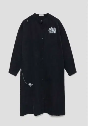 그라니프 플러피 펭귄 코듀로이 셔츠 원피스