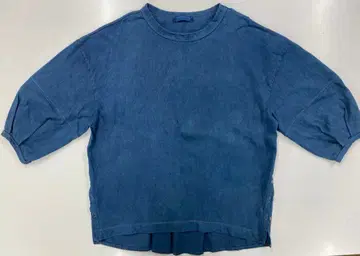 반팔 백 플리츠 네이비 나염 염색 초목 염색