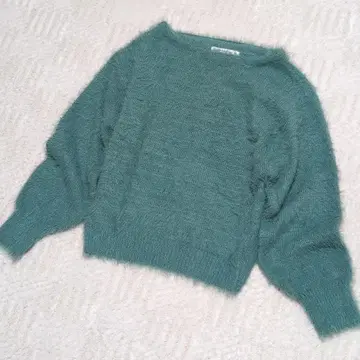 새상품급 Khalita 할리타 재기 니트 보송보송 긴팔 그린 L