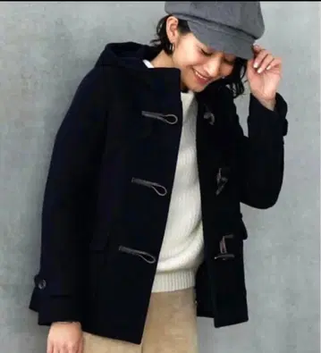 그린 라벨 릴랙싱 더플 코트 34 작은 사이즈 네이비