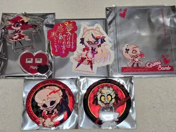 해즈빈 호텔 애니메이트 카페 캔뱃지 아크릴 스탠드 데코 케이스