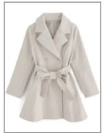 GRL 베이지 더블 브레스트 트렌치코트 ze755