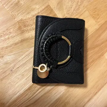 가죽 3단 폴더형 지갑 블랙