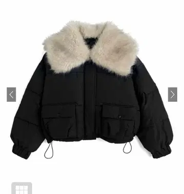 미사용 택 포함 그레일 아우터 빅 퍼 컬러 다운 블루종 fo2218