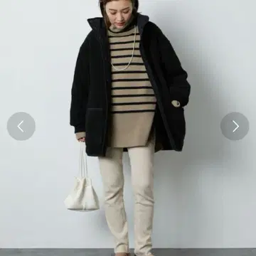 보아 코트 퀼팅 코트