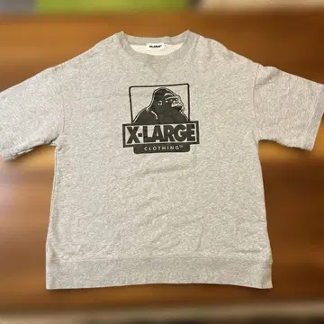 X-LARGE 그레이 로고 프린트 트레이닝복 반팔