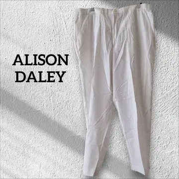 1점 한정 ALISON DALEY 화이트 캐주얼 팬츠 [ 2XL ] 빅