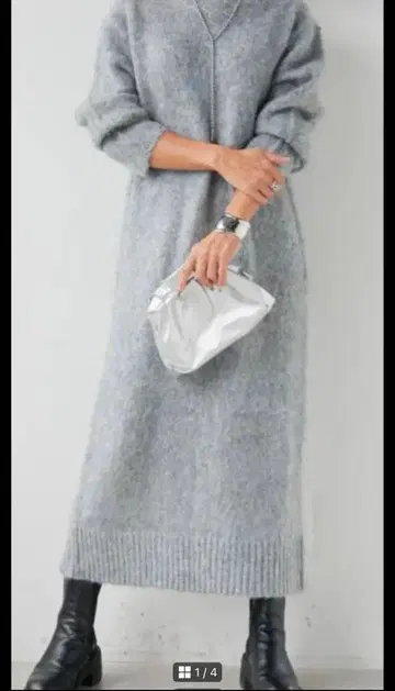 새상품 PLUS OTO.HA 모헤어 터치 롱 니트 원피스