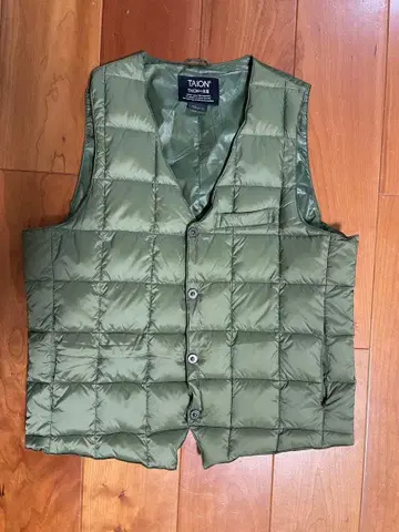 TAION 타이온 다운 베스트 M 카키 이너다운 베스트