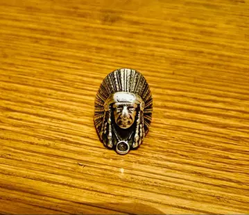 네이티브 인디언 헤드 실버 반지 17호