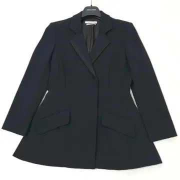 새상품급 폭시 테일러드 자켓 플레어 페플럼 아름다운 실루엣 다크 네이비