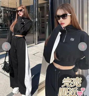 택 포함 새상품 셰리미 Cherimi 슬림 레그 셋업 블랙 Rady