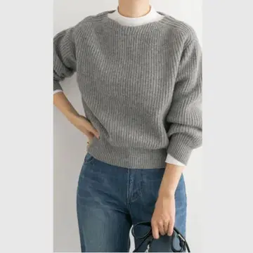 어반 리서치 도어스 몽골리안 울 꽈배기 니트 그레이 여성용 M