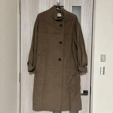 르.쿠르 블랑. 울 캐시미어 스탠드 카라 코트