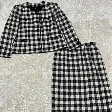 빅 사이즈 13 레리안 수트 셋업 상하의 노카라 트위드