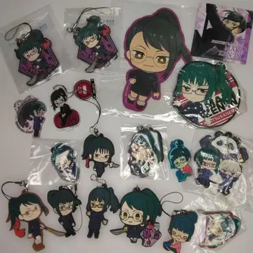 주술회전 젠인 마키 굿즈 18개 세트 러버 홀더, 아크릴 참