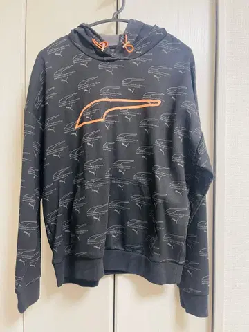 Puma 로고 프린트 후드티