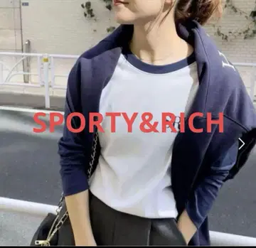 sporty&rich 컷소 7부 소매