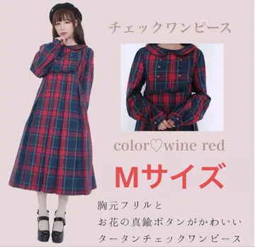 [택 포함 새상품] 체크 원피스