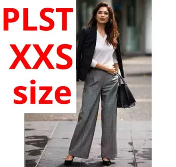 1회 착용 PLST 웜 리저브 와이드 팬츠 체크 팬츠 201