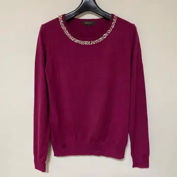 리플렉트 비쥬 스웨터 9 울 혼방 소재 보라색 퍼플 DMW