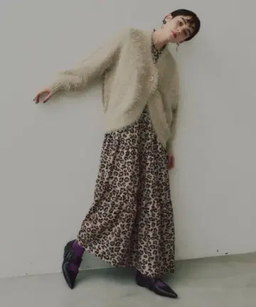 manana suerte 빈티지 페더 가디건