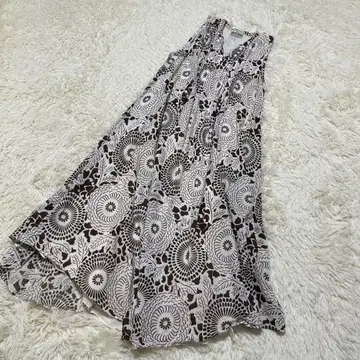 마라이카 MALAIKA 코튼 원피스 에스닉 동양인 브라운