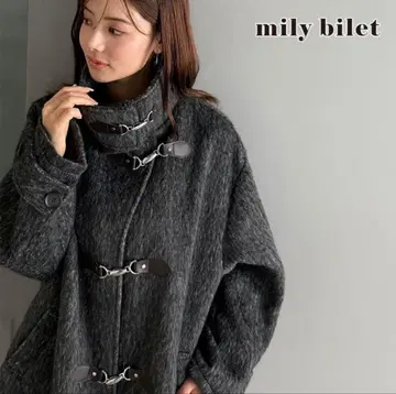 mily billet 그레이 더플 코트 L
