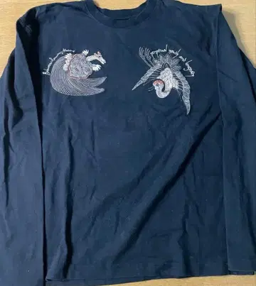 일본풍 패턴 레어 폭렬난만소녀 긴팔 T셔츠 사이즈 42 (L 상당)