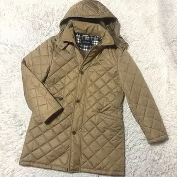 뉴요커 퀼팅 코트 퀼팅 자켓 후드 베이지 S