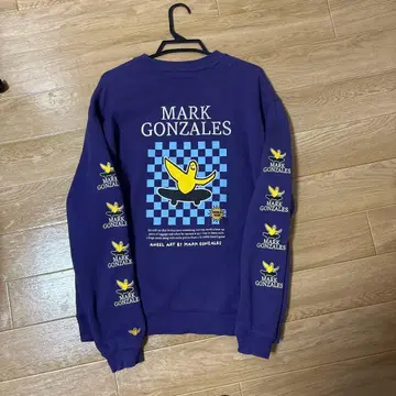 [ 가격 인하 중 ] 마크곤잘레스 보라색 맨투맨 Mark Gonzales