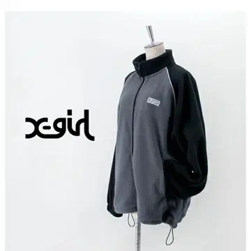 x-girl 플리스 자켓 S 그레이/블랙