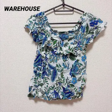 WAREHOUSE 플라워 프린트 슬리브리스