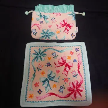 수회 사용 페일러 마이스위트리본 복조리 파우치 & 타월 손수건