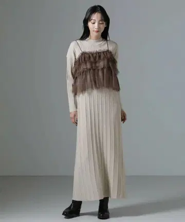 [ nano universe ] 리브 니트 원피스