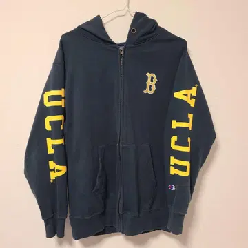 Champion UCLA 후드티 S 네이비 블루 로고 M