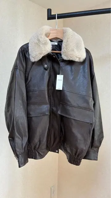 잉그 Web 한정판 INGNI 인조 가죽 블루종 아우터 퍼 포함 M