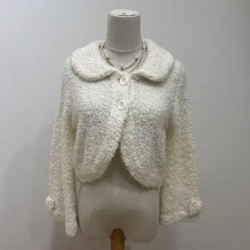 y2k archive 모헤어 블렌드 숏 니트 가디건 화이트