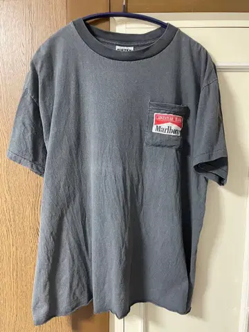 T셔츠 그레이 L 사이즈 포켓 부착