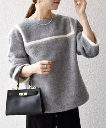 미사용 새상품 SHIPS any: 바이컬러 세일러 디자인 풀오버