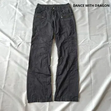 DANCE WITH DRAGON 나일론 팬츠 네이비 그레이 계열 자수