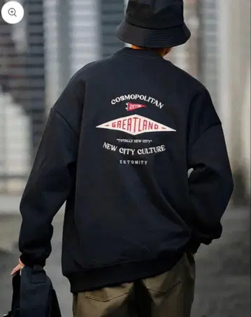 [ prips ] 백 프린트 맨투맨 Back Print Sweat 블랙