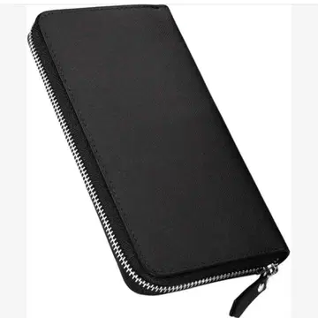 인기 남성용 장지갑 블랙 심플 지갑 가죽 천연 가죽 선물