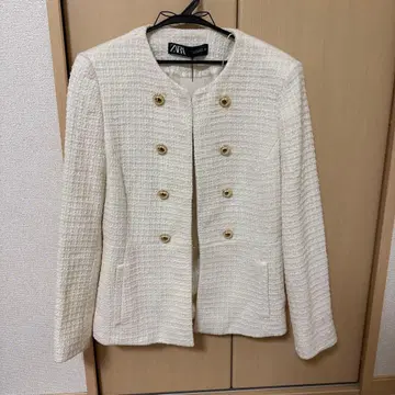 ZARA 노카라 트위드 자켓