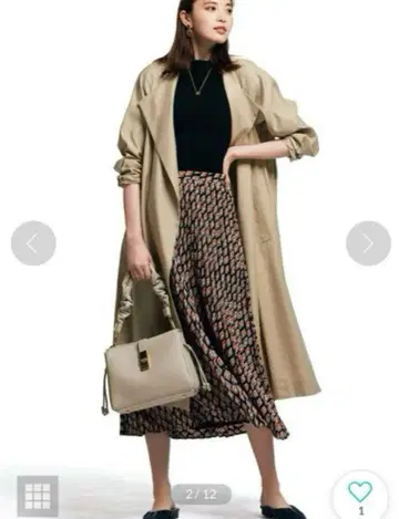 23구 플리츠 스커트 빈티지 프린트 롱 플레어 스커트 M 새상품급