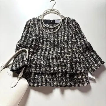 [ 새상품 ] anatelier 아나텔리어 트위드 티어드 풀오버 일본제