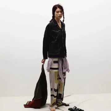 ANTHEM A 앙상블 에이 ELEMENT PRINT EASY PANTS