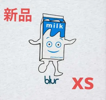 blur 밀크팩 디자인 T셔츠 그레이 밀크군