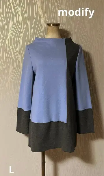 modify 모디파이 바이컬러 튜닉 기장 상의