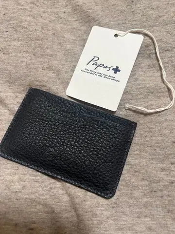 새상품 파파스 papas 가죽 카드 케이스 일본제 블랙
